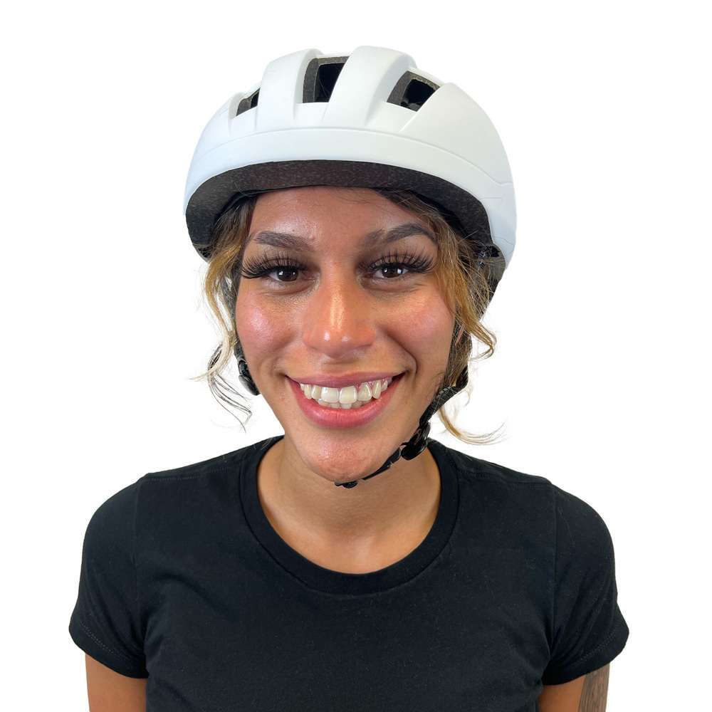 Helmet With Removable Visor (White)