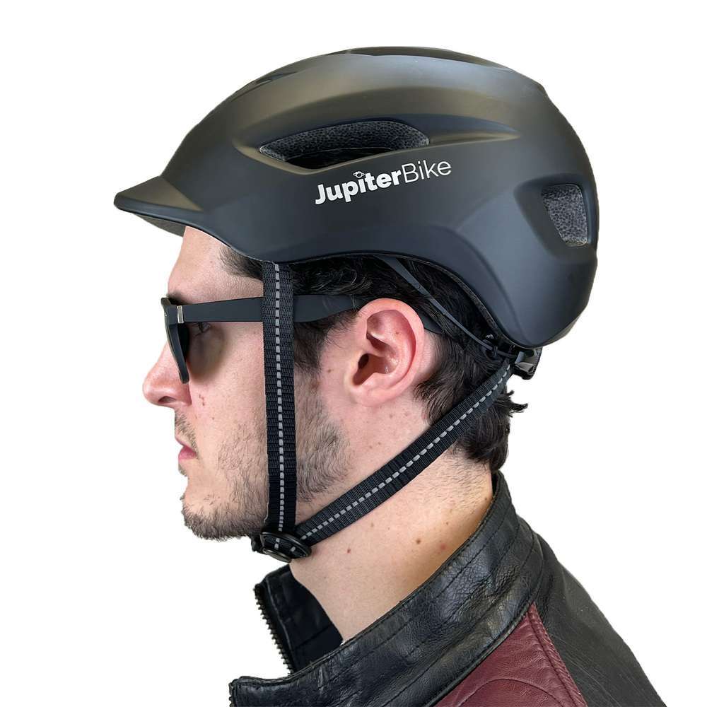 Jupiter Bike Helmet With Built In Rear Light (Black)